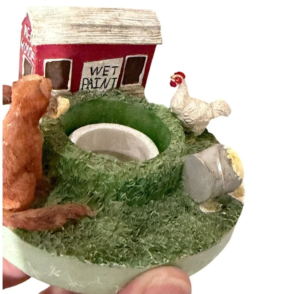 Hen House Jar Candle Topper Farmhouse Chicken Resin Candle Shade Decor